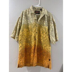 DR LUCKY'S MENS SHIRT BUTTON DOWN VINTAGE SHORT SLEEVE SIZE LARGE MULTICOLOR